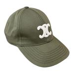 CELINE Бейсболка с вышитым логотипом, Green - фото