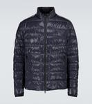 Агаровый пуховик Moncler, синий - фото