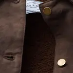 PRADA Кожаный воротник Холщовая куртка, Brown - фото 6