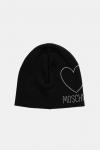 Шерстяная шапка Moschino, черный - фото