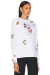 X Disney Mickey Лонгслив Топ Coperni, White Multicolour - фото 2