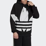 Толстовка Men's adidas originals Large Logo Drawstring Black Pullover, черный - фото 3