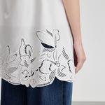 ELLE Рубашка Women's White Boat neck Moderate - фото 6