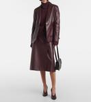 Кожаная юбка миди Joseph, Maraschino - фото 2