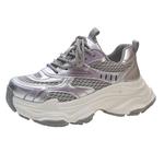 Дышащие амортизирующие влагоотводящие кроссовки low-top chunky unisex VAEL, серебро - фото 10