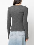 ISABEL MARANT джемпер в рубчик, серый - фото 4