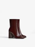 Ботильоны Bershka, бургундия - фото 5