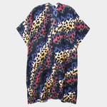 Яркий кимоно-пончо с леопардовым принтом TRUEDAMES - фото