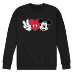 Мужской флисовый свитшот Disney's Mickey Mouse Peace Love Mickey Mouse Licensed Character - фото