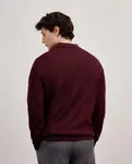Мужской свитер с воротником-поло Dustin, бордовый - фото 3