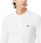 Классическая поло Lacoste с длинным рукавом, White - фото 2