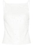 P.A.R.O.S.H. sequin-embellished open-back top, белый - фото