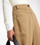 Широкие брюки из шерстяной смеси Khaite, Flax - фото 4