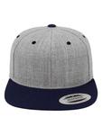 Бейсболка Flexfit Snapback, цвет heather/navy - фото