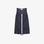 Платье мини Prada Re nylon с контрастной молнией, синий - фото
