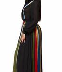 Длинное платье макси с рукавами черного цвета Multi L'ATISTE - фото 3