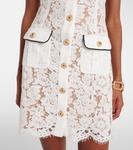 Кружевное мини-платье Self-Portrait, белый - фото 5