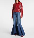 Кожаные балетки Luna с вырезом Chloé, Stormy Red - фото 3