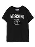 Moschino Kids футболка с логотипом, черный - фото