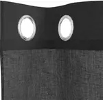 Шторы из вуали с люверсами, 2 шт., черные, 140x175 см vidaXL - фото 5