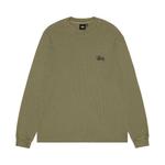 Лонгслив Stussy Basic Stock Long-Sleeve Thermal, Olive - фото