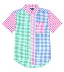 Рубашка в мелкую клетку из хлопка Polo Ralph Lauren, разноцветный - фото