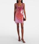 Мини-платье Alayna с блестками и эффектом омбре Simkhai, розовый - фото 2