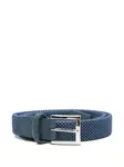 Плетеный ремень с пряжкой Kiton, синий - фото