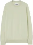 Шерстяной джемпер с круглым вырезом JIL SANDER, зеленый - фото