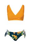 Верх бикини FLORAL COLORBLOCK BIKINI SET Cupshe, желтый - фото 4