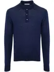 Рубашка поло тонкой вязки Corneliani, синий - фото