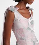 Мини-платье Gita из цветочной парчи Markarian, Light Pink - фото 4