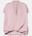 Хлопковый жилет-свитер Dries Van Noten, розовый - фото