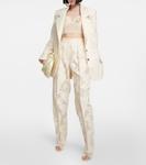 Жаккардовый хлопковый блейзер Caen The Mannei, Vanilla - фото 2