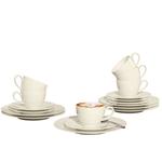 Кофейный набор Zoé Fine Diamond Uni, 18 предметов Seltmann Weiden, бежевый - фото