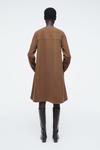Трапециевидное мини-платье из шерстяного материала COS, коричневый - фото 3