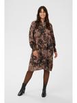 Платье KCjamia А-силуэта с коричневым графическим принтом KAFFE curve - фото