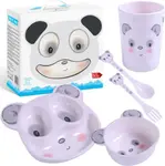 Тарелка + чашка + столовые приборы, набор из 5 эл. Panda / Bocioland - фото 8