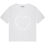 Футболка с вышитым логотипом GANNI, белый - фото 3