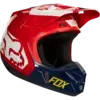 Шлем для мотокросса V2 Preme FOX, синий/красный/белый - фото