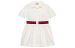 Платье детское Gucci с логотипом, белый - фото
