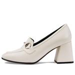 Кроссовки horsebit pump 'off white leather' Gucci, белый - фото