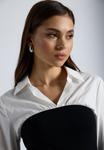 Блуза Even&Odd Blouse, Off-White/Black/Off-White - фото 5