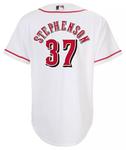 Nike Youth Cincinnati Reds Tyler Stephenson #37 White Home Cool Base Джерси - фото 3