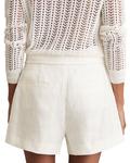 Бежевые льняные шорты REISS, белый - фото 2