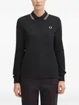 Поло с вышитым логотипом Fred Perry, черный - фото