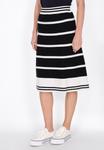 Юбка DreiMaster A-line skirt, Black White Stripe/Black - фото