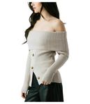Свитер Blank NYC Off Shoulder Sweater, серый - фото 2