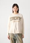 Джемпер VARSITY LOGO CREW NECK RELAXED DKNY, песочный - фото 3