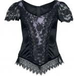 Футболка Sinister Gothic Gothic Top, черный/фиолетовый - фото